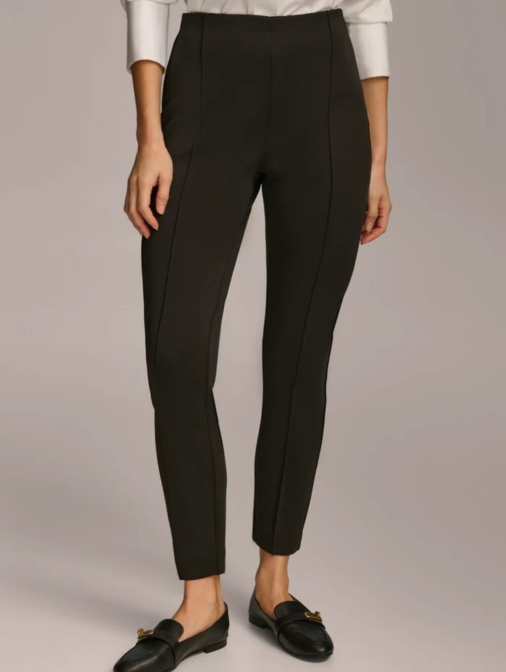 Donna Karan Pants Black Ankle Slim Fit Pull On Size S NEW